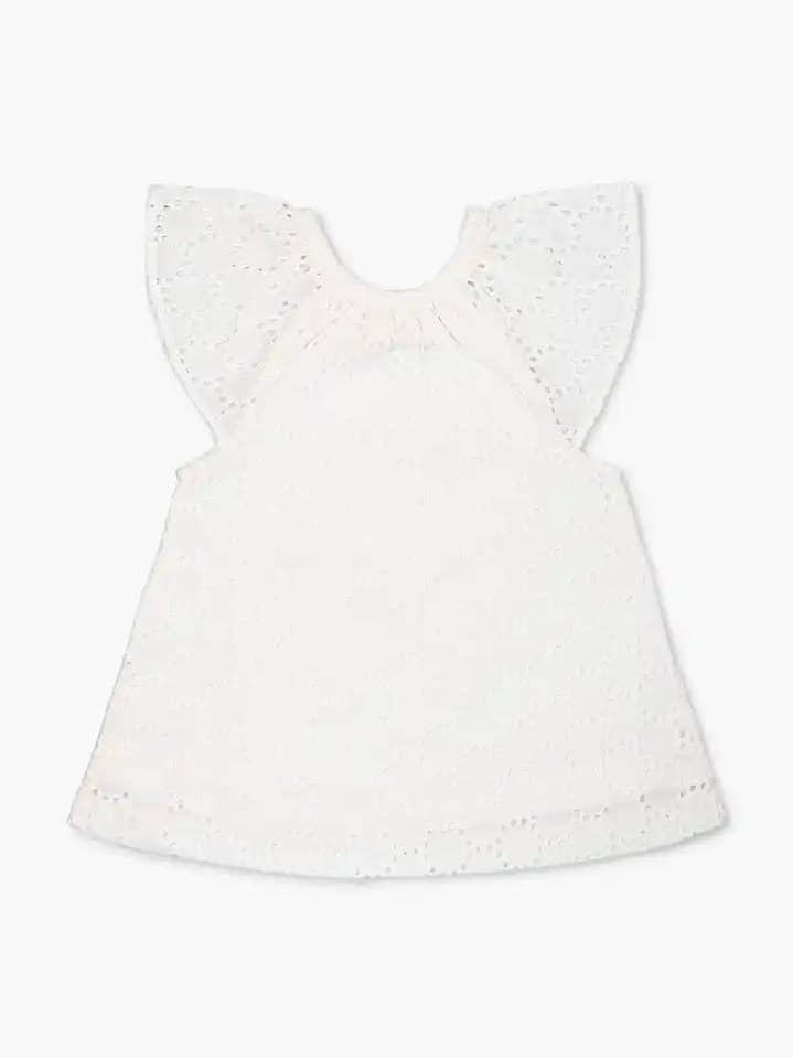 Lochstickerei-Kleid_Weißes Lochstickerei für den Großhandel von Monica + Andy