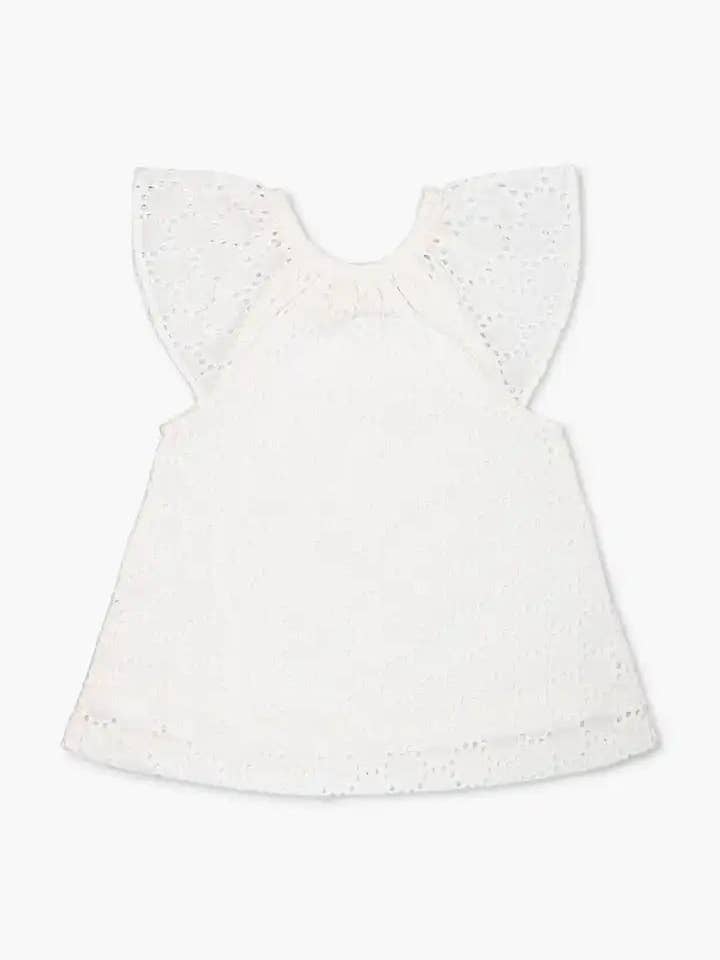 Eyelet Dress_White Eyelet for wholesale by Monica + Andy