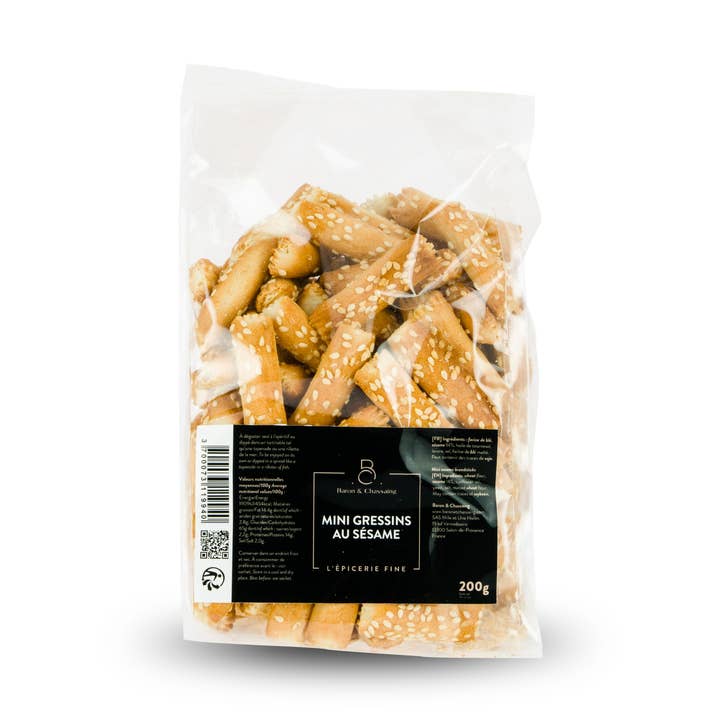 Mini palitos de pan con sésamo - 200 g para venta al por mayor de Baron & Chassaing