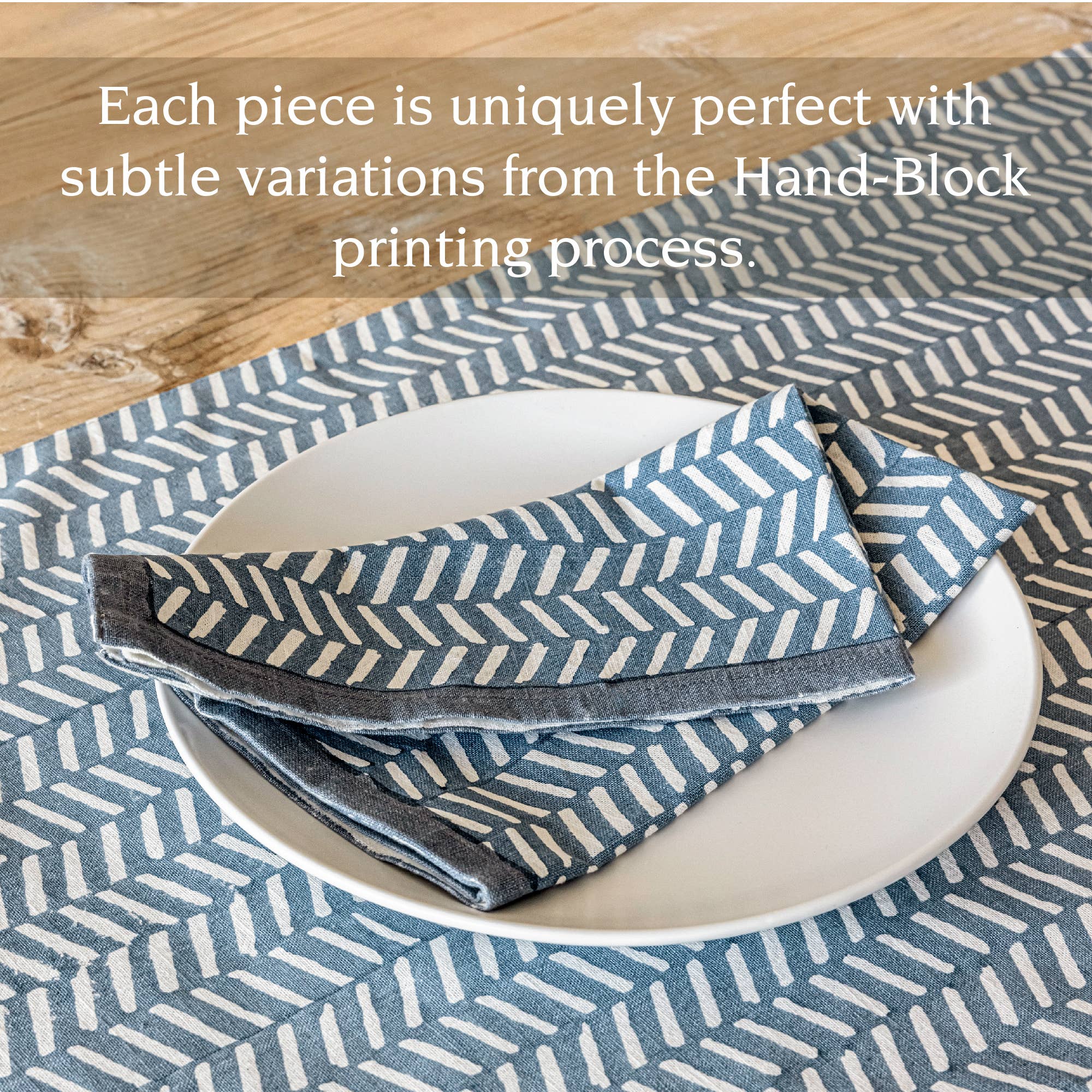 over&back - Wholesale Dinner & Cloth Napkin - Artisan Hand-Blocked Cloth Napkins – 100% Cotton – Set of 4 52