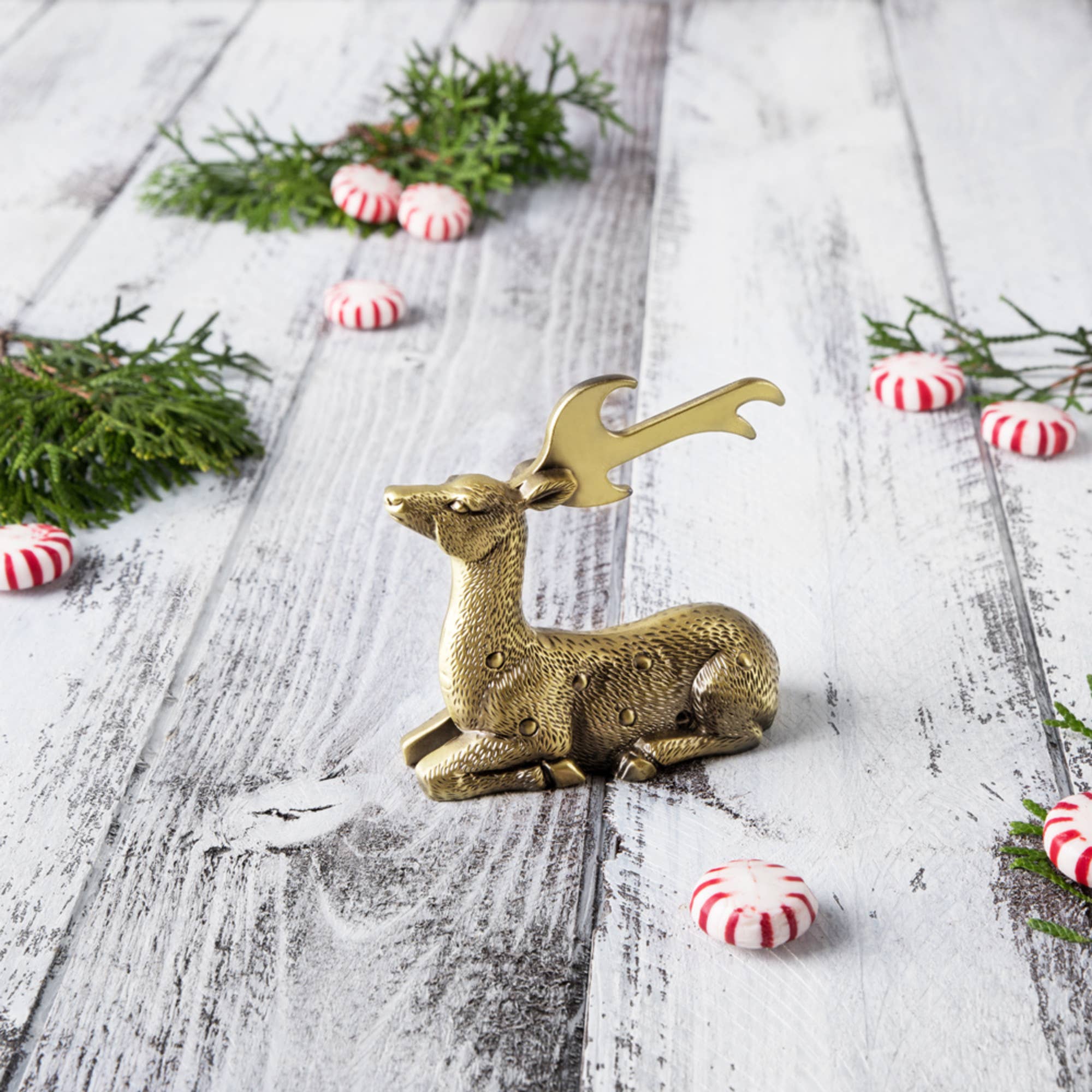 Twine - Wholesale Bottle/Wine Opener - Gilded Brass Finished Deer Beer Bottle Opener2