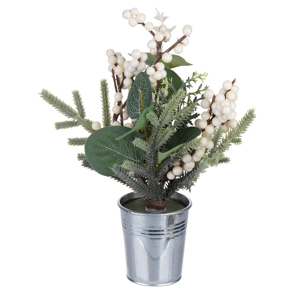 VdE Tivoli 1996 - Wholesale Ornament Set - WHITE CHRISTMAS PLANT 4 ASS D6CM1