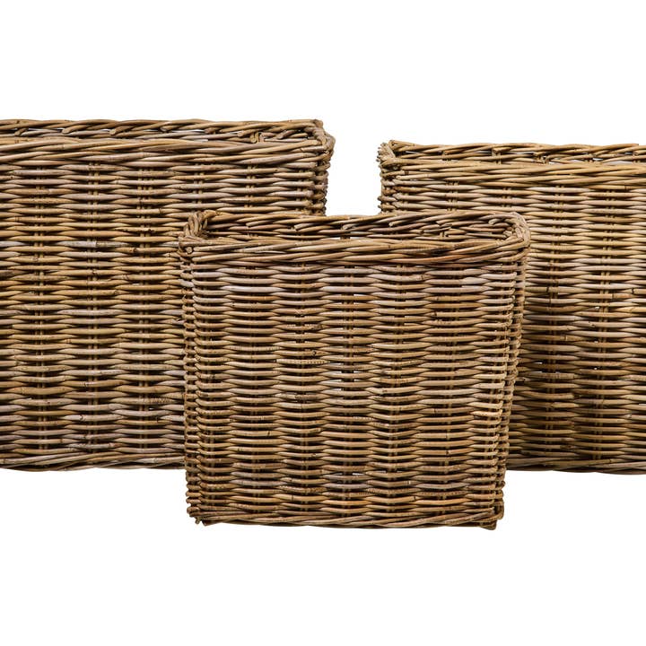 Rush Weaves - Ceste Rettangolari Alte Set 1/3 per la vendita all'ingrosso da parte di Novità Home