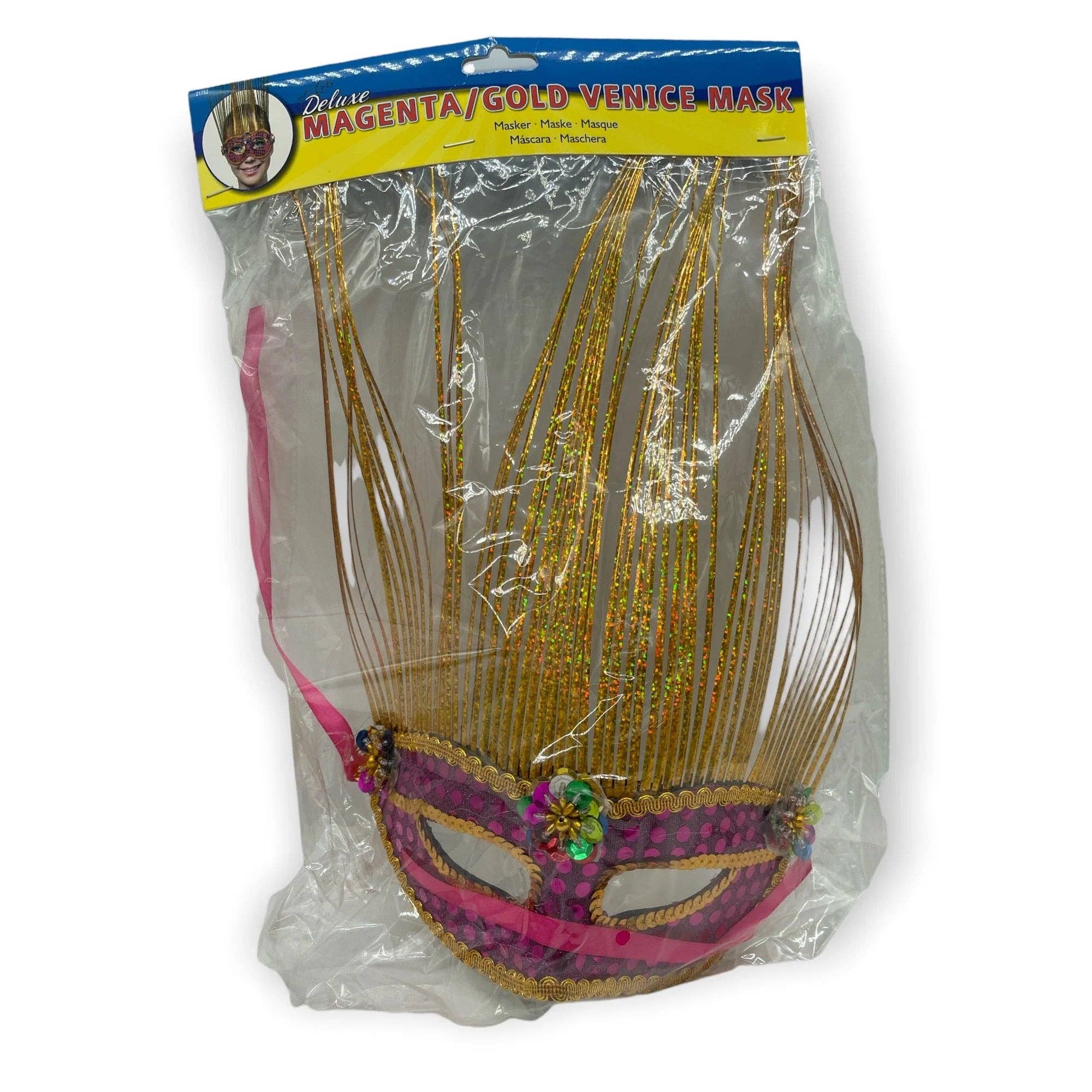 Kinky Pleasure - Wholesale Costume - Women's - Trendy Deals Online - 21752 - Venetian Mask Huge Size 36 Cm Height X 20 Cm - Purple/Gold - 1 Piece9