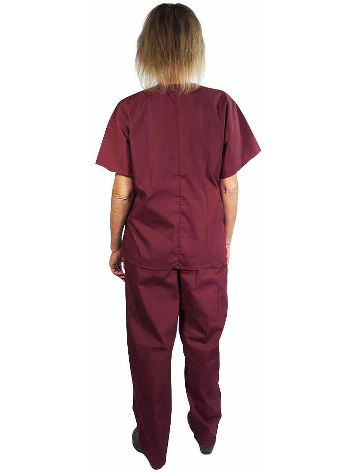 Eastern Off Price - Wholesale Healthcare Uniform - Women's - Natural Workwear Uniform Scrub Set 38747 Burgundy1