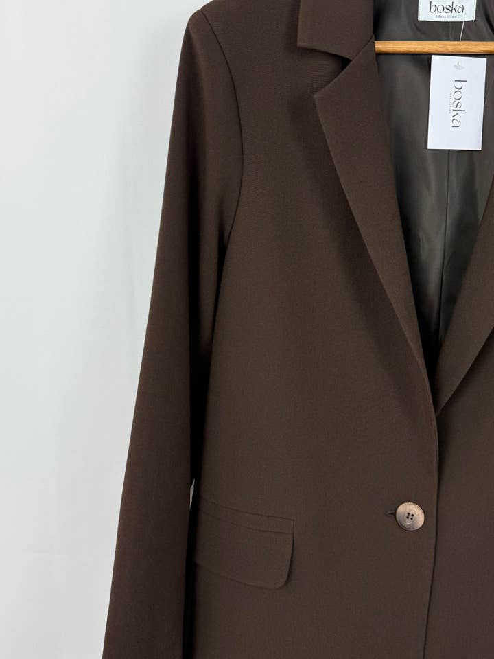 Classic Chocolate Boska Blazer for wholesale on Faire2