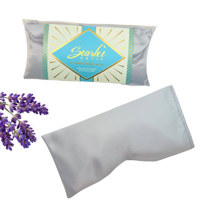 Coussin pour les yeux d'aromathérapie Lavender - Stardust Silver pour la vente par Starlet Satin