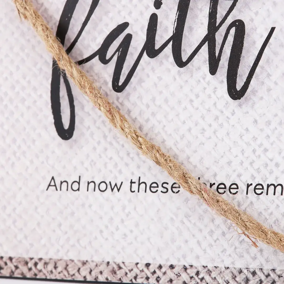 Swanson Christian Products - Wholesale Sign - Wall Decor Metal W/ Rope Faith Hope Love2