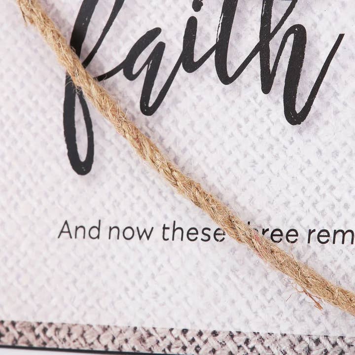 Swanson Christian Products - Wholesale Sign - Wall Decor Metal W/ Rope Faith Hope Love2