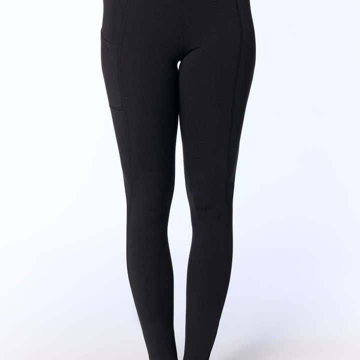 T1306-01 | Leggings femme - noir pour la vente par Leela Cotton