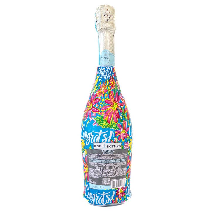 Beau Bottles - Wholesale Wine Gift Bag - Beau Bottles Preppy Congrats - Prosecco Collection2