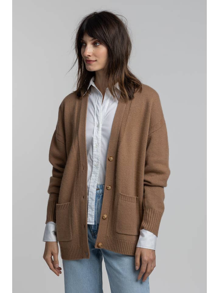 QUINN - Wholesale Cardigan - Women's - Cashmere Boyfriend Cardigan30