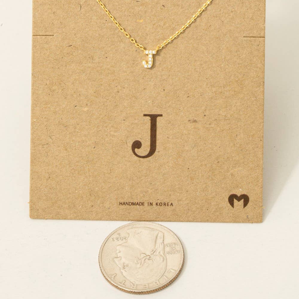 Fame Accessories - Vendita all'ingrosso Collana con ciondolo/pendaglio - Mini collana iniziale con strass22