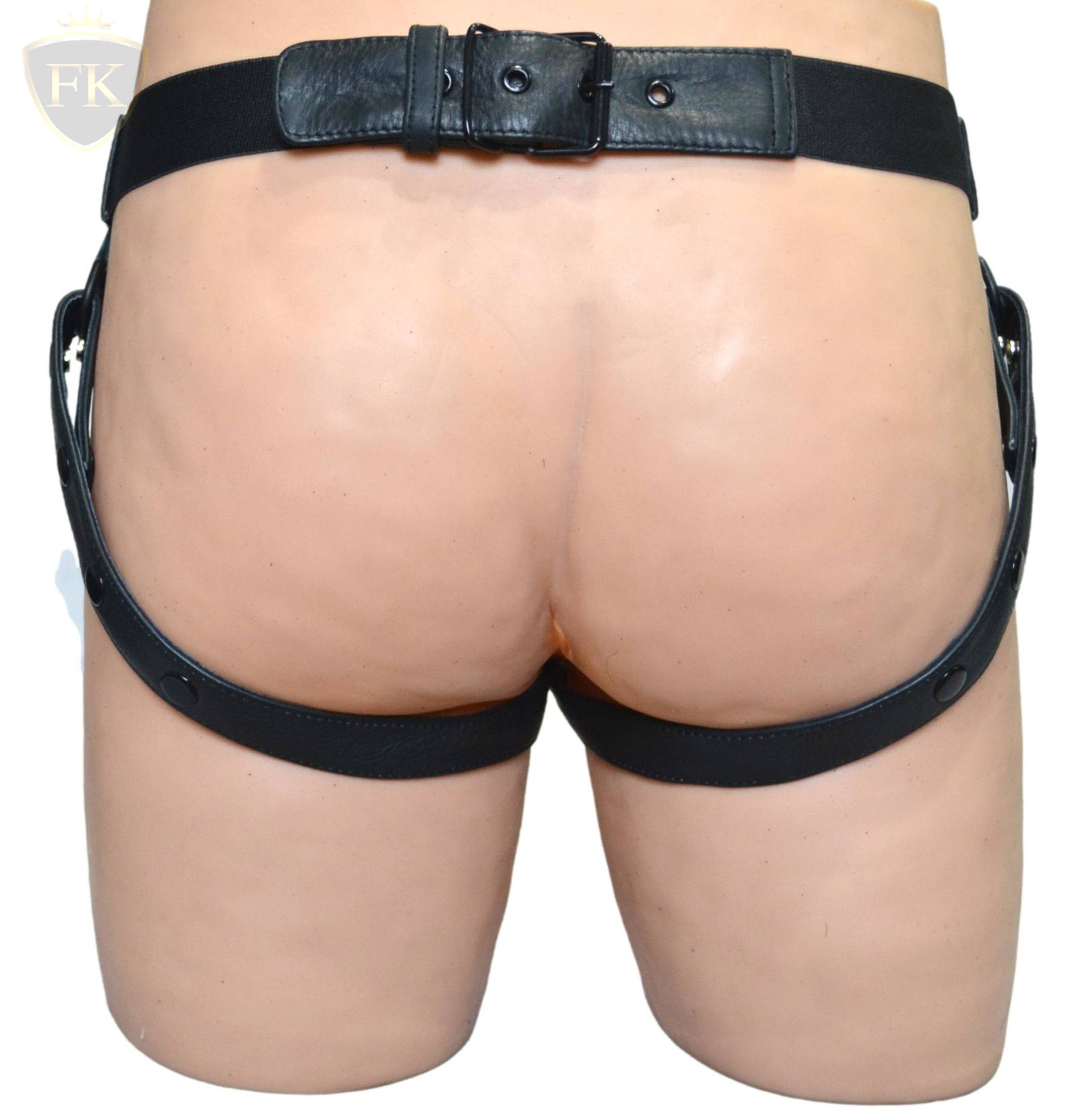 Meninleather - Vendita all'ingrosso Intimo - Uomo - Codpiece di biancheria intima in pelle Jocks Boxer Briefs Jockstraps6