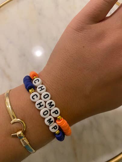 Bracciali Chomp Chomp, bracciali UF, bracciali Gators per la vendita all'ingrosso da parte di Julie Anna J Designs