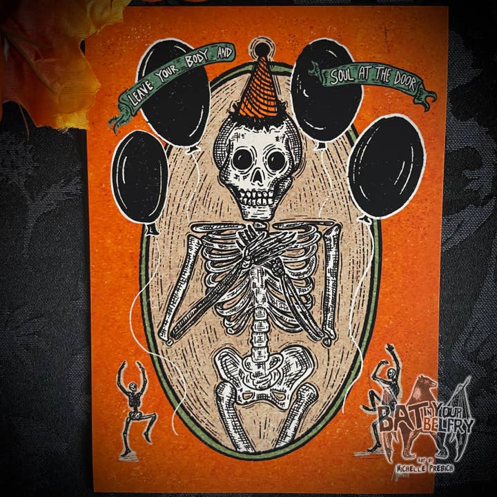 Dead Man's Party Art Print for wholesale by Bat In Your Belfry