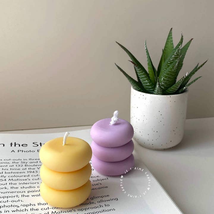je t'aime candle - Wholesale Novelty candle - Geometric Shaped Pillar Scented Soy Wax Candle3