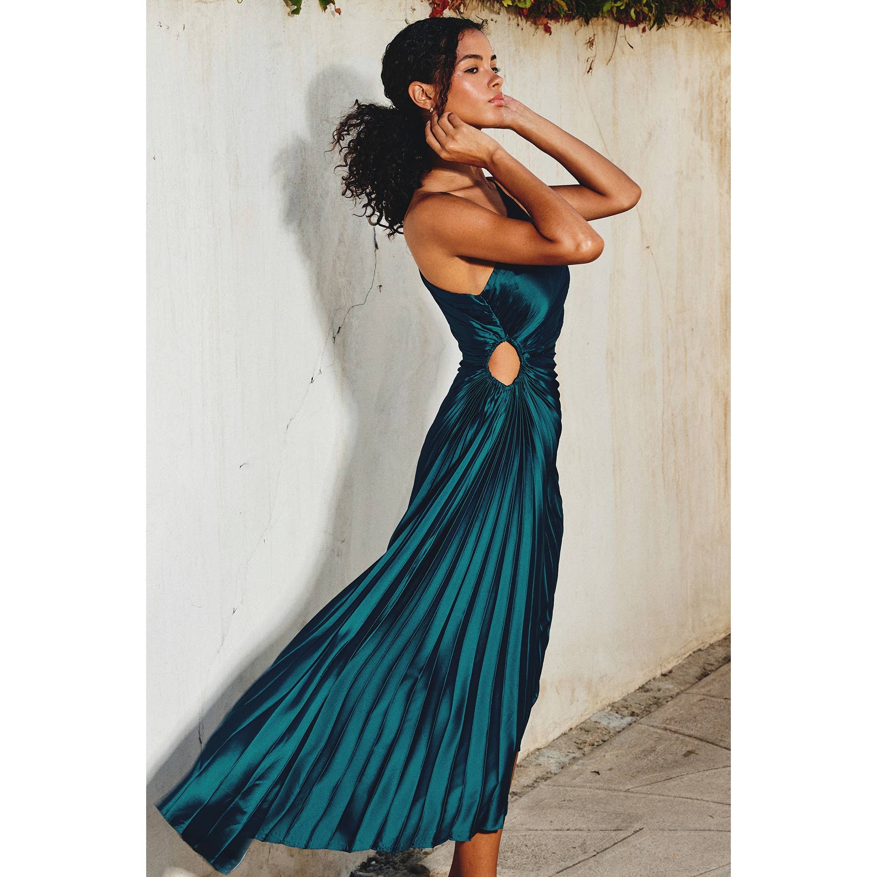 Dress Forum - Wholesale Dress - Women's - Olympia Asymmetrical Pleated Maxi Dress70