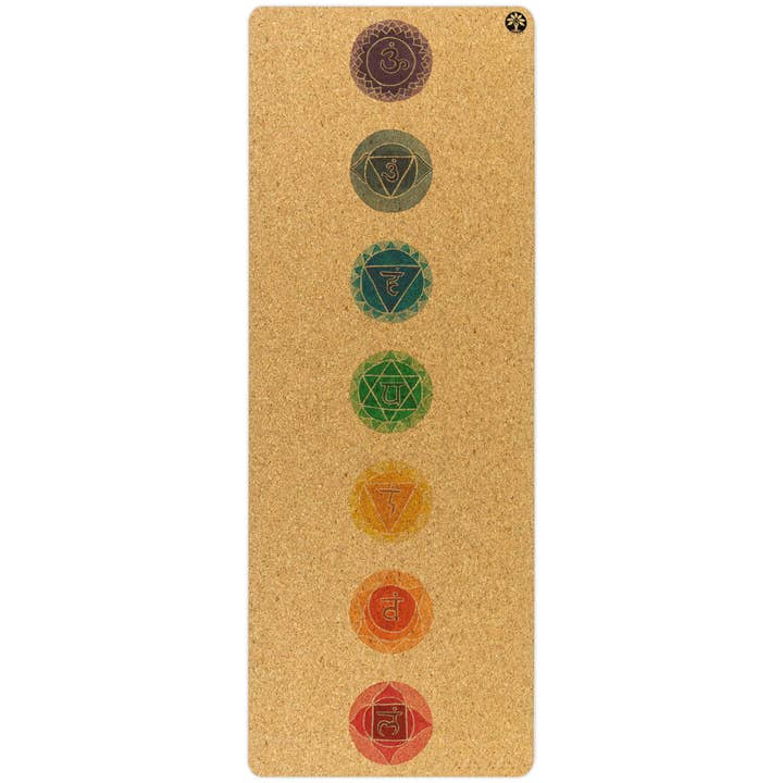 Chakras Original Yogamatte aus Kork für den Großhandel von Yoloha Yoga