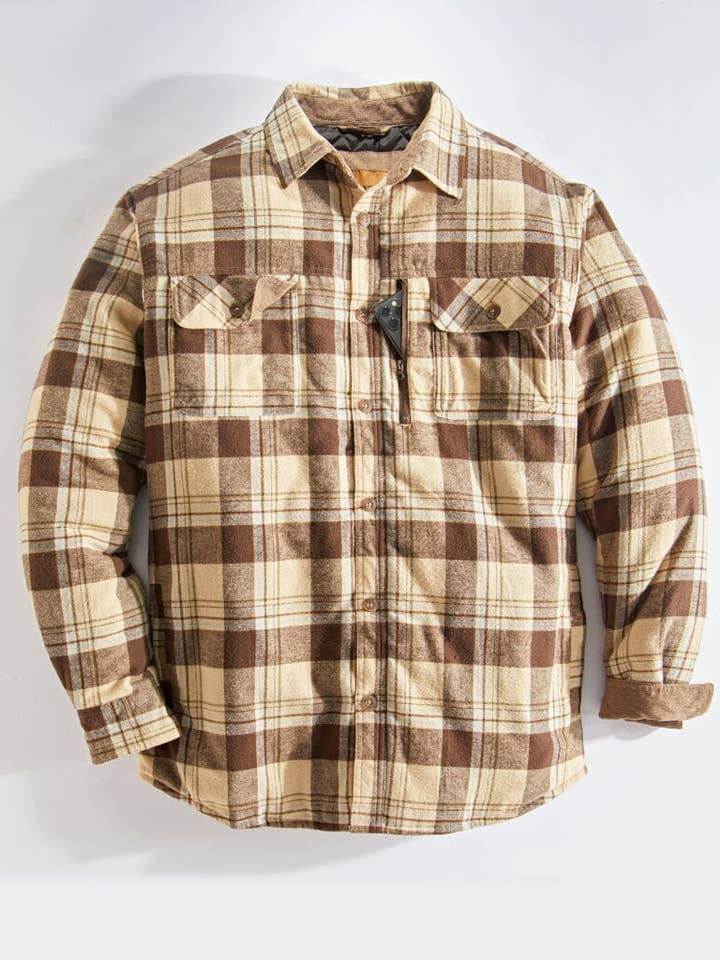 Venado - Wholesale Shirt Jacket/Shacket - Men's - Quilt Lined Brushed Flannel Shirt Jacket22