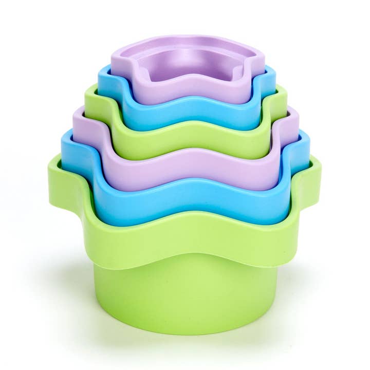 Green Toys - Vente Jeu d'anneaux à empiler – bébé - Gobelets empilables0