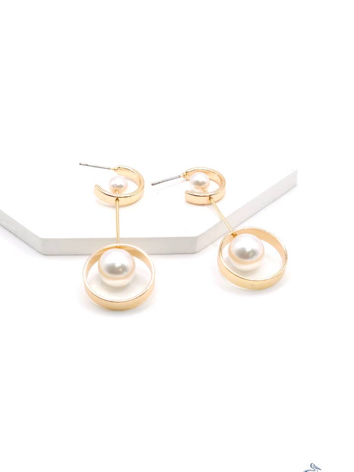 Celeste Drop - Gold Earrings for wholesale by Sunset Marsh LLC