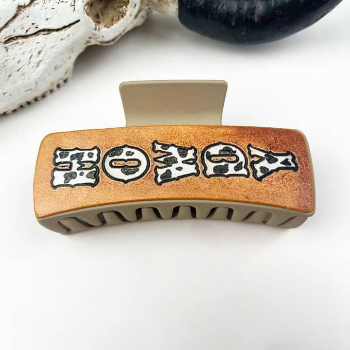 mildstyles - Wholesale Hair Clip - Women's - Western cowboy vintage leather hair claw clip