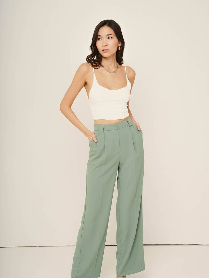 Constance hoge taille wijde pantalon voor wholesale door Oraije Paris