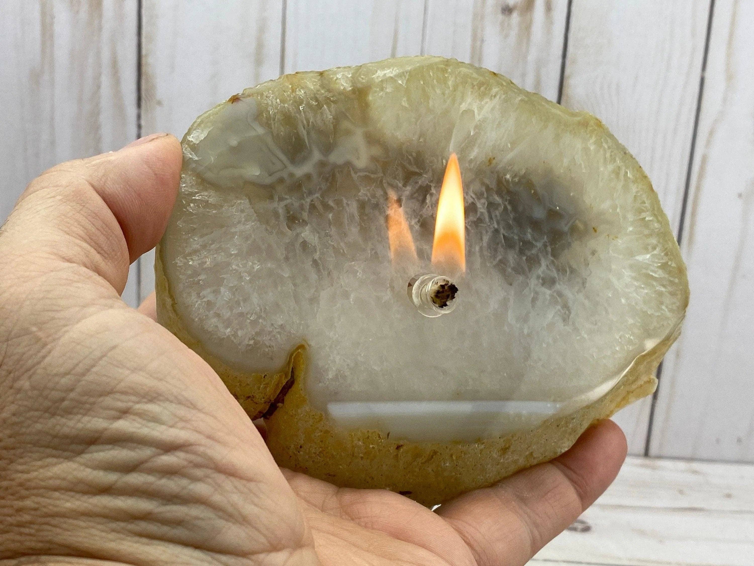 Roccia Roba - Wholesale DIY Craft Kit - ROCK CANDLE KIT - thick agate slab5