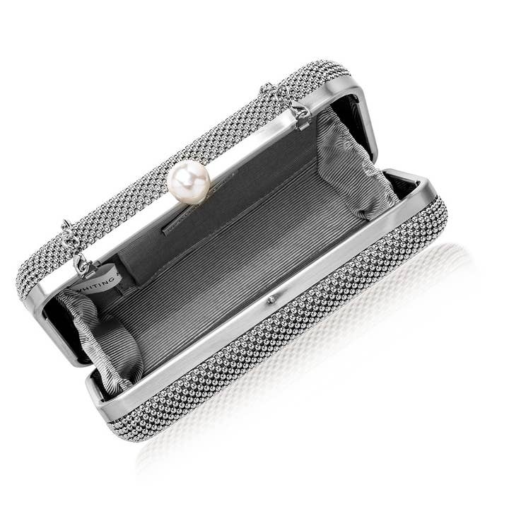 Whiting & Davis - Wholesale Clutch Bag - Women's - Cassie Pearl Minaudiere6