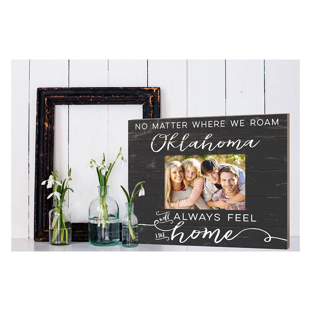 Kindred Hearts - Wholesale Picture Frame - Weathered Slat Photo Frame Feels Like Home Oklahoma1