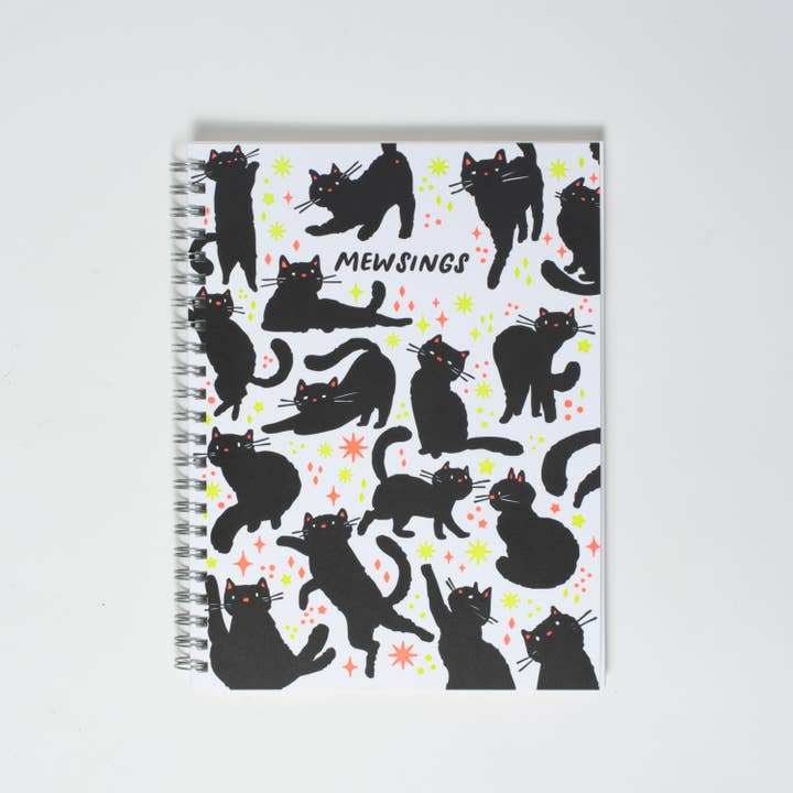 Egg Press Manufacturing - Wholesale Notebook - Mewsings Cat Blank Letterpress Notebook by Hello!Lucky4