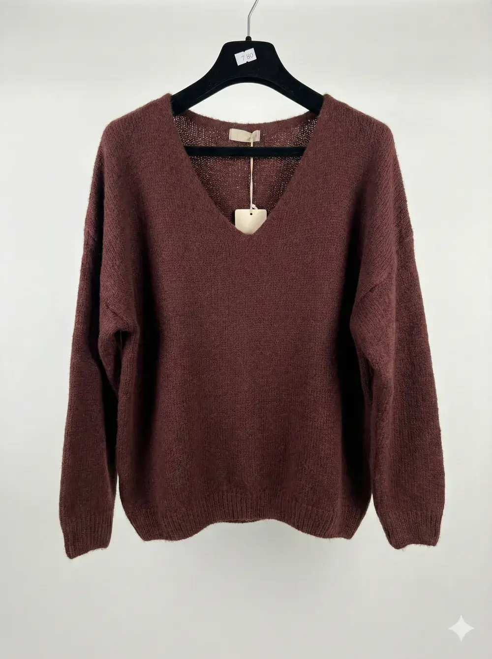 Mimi & Gogo - Vente Pull en maille – femme - Pull uni basique @20127_uni43