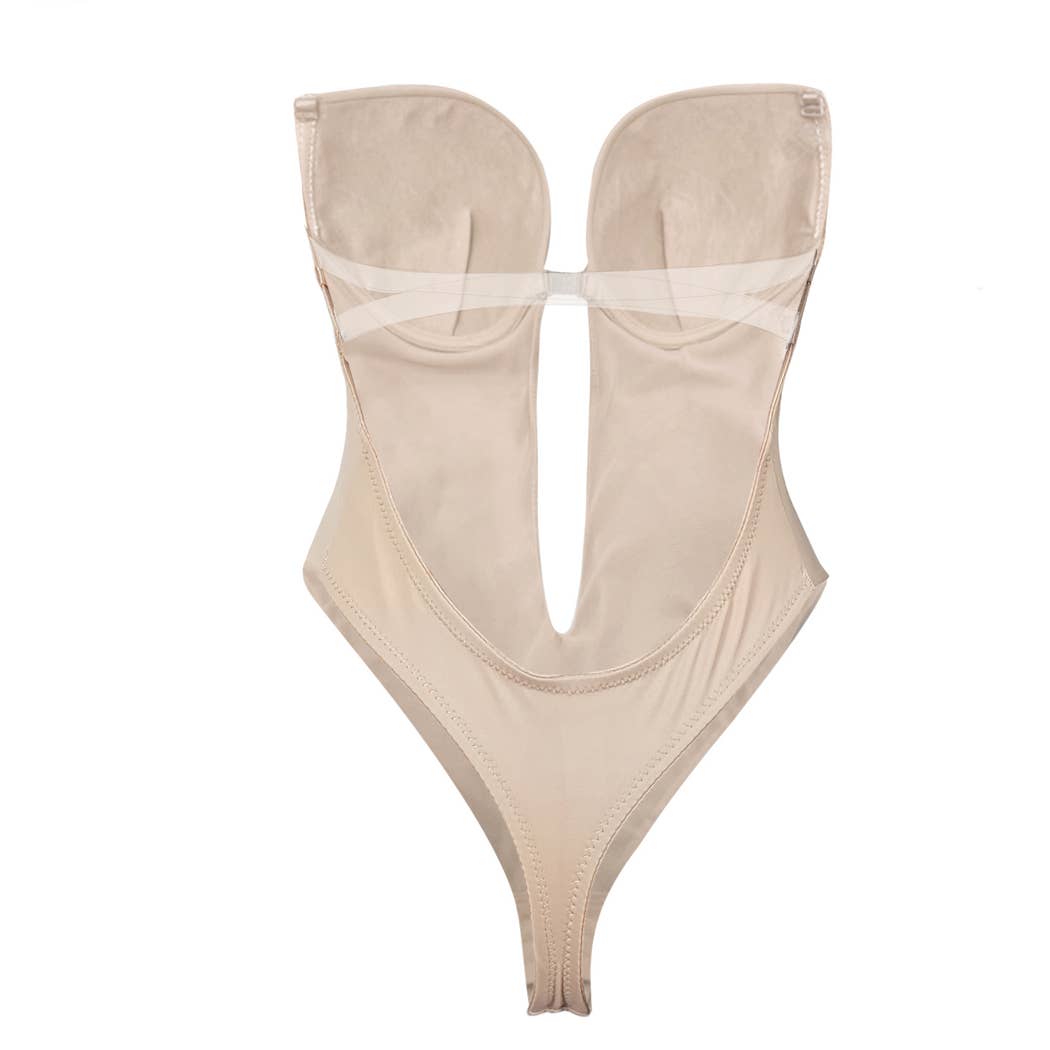 Curvy Fix – Großhandel Shapewear – Damen – Curvy Fix Rückenfreier Body mit U-Ausschnitt und String-Formung2