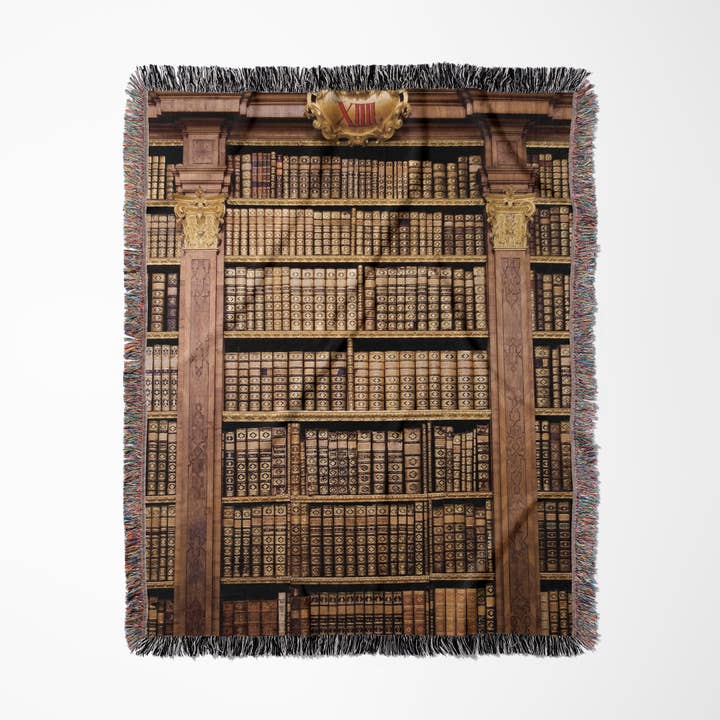 3dRose – Großhandel Überwurfdecke – 3dRose, Österreich, Stift Melk, Melk Abtei, Bibliotheksbücher-EU03 MGL0002 - Miva Stock, Decke0