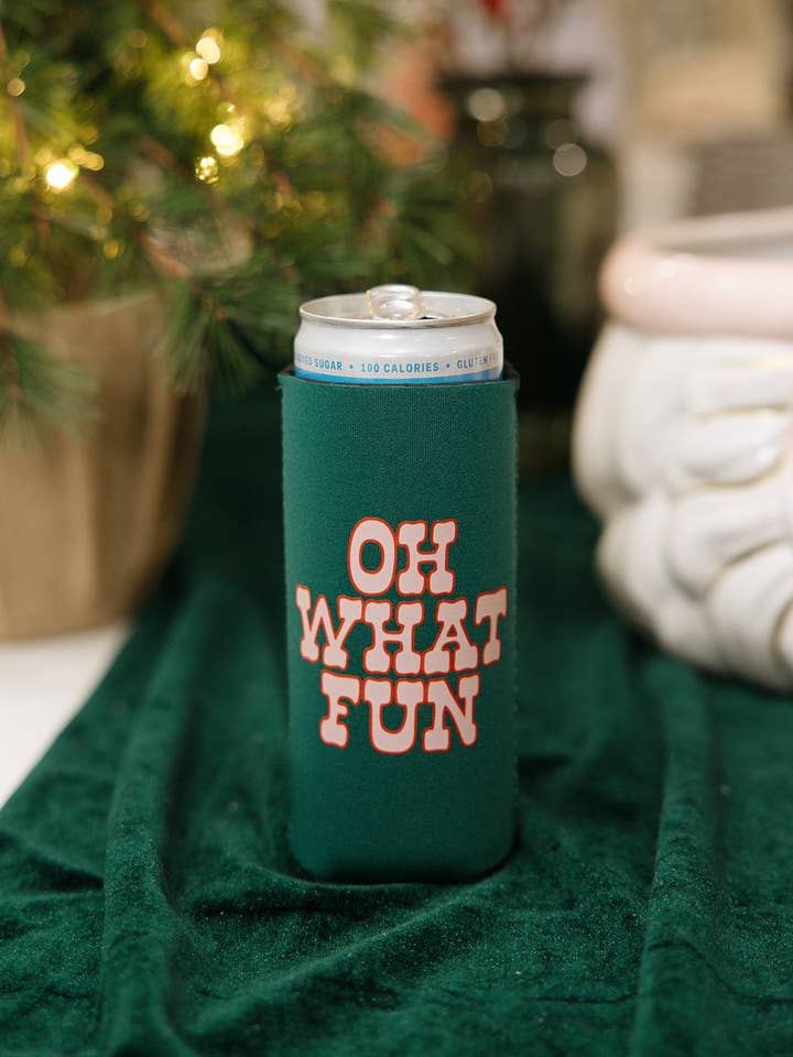 Oh What Fun Slim Can Cooler for wholesale by Ruby Moon