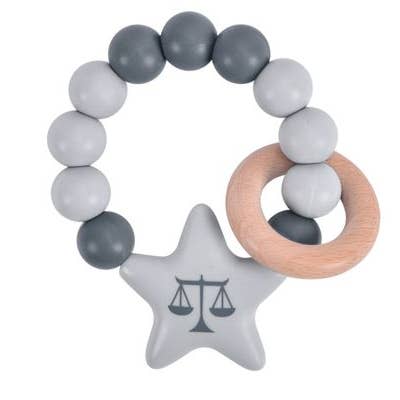 Silicone Teether With Zodiac Sign "libra" for wholesale by Magni ApS