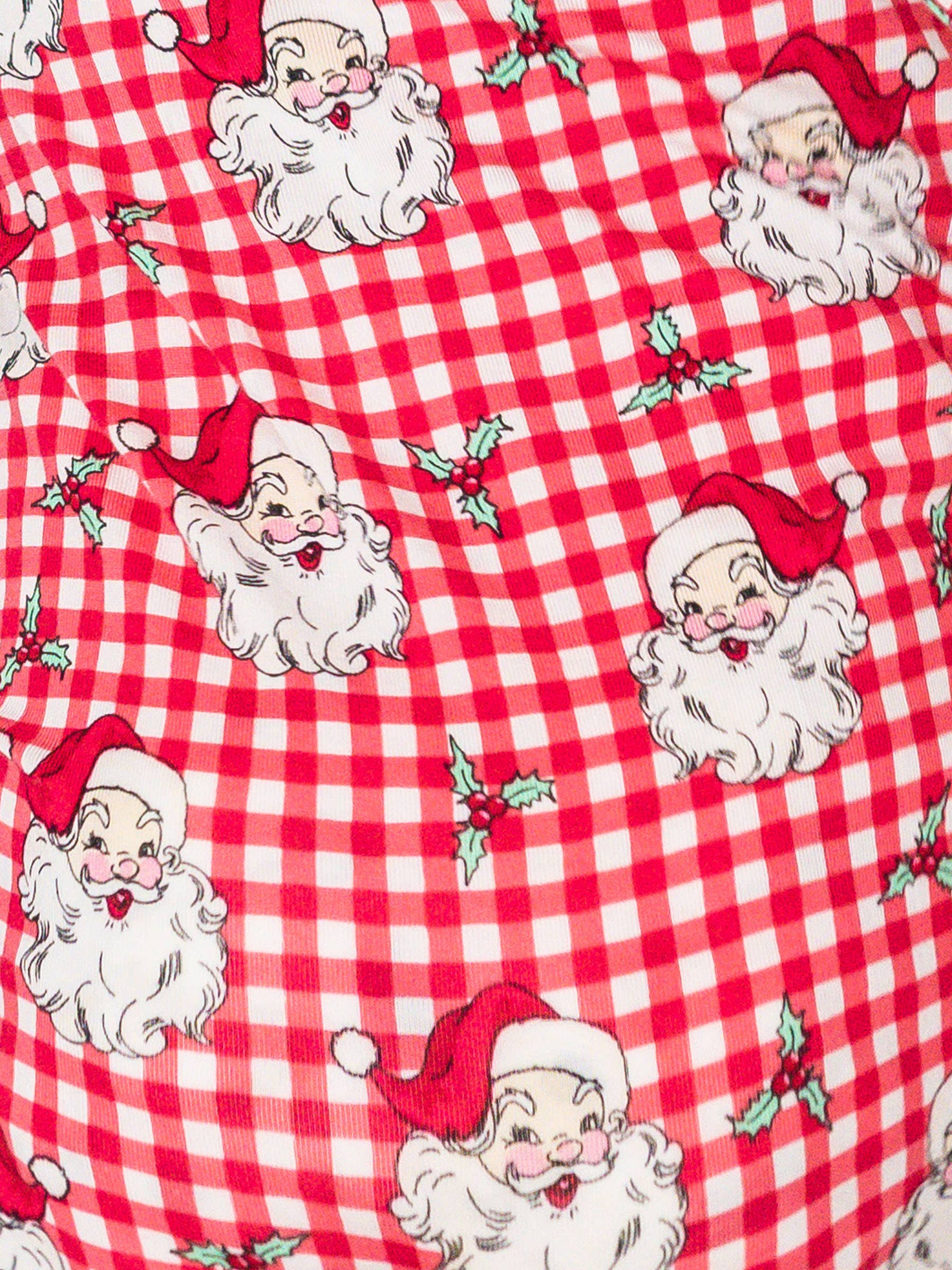 SoftSnooze™ Baby Bamboo Viscose Red Dear Santa Convertible One Piece Footie Pajama for wholesale on Faire5