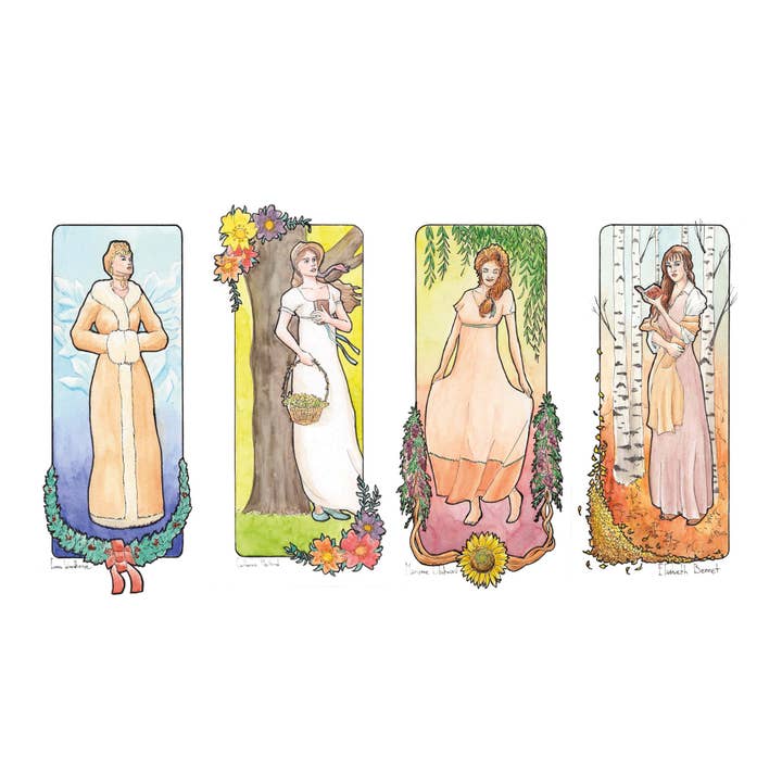 Airmatti – wholesale Bokmärke – 4x Jane Austen Bokmärken: Elisabeth Bennet