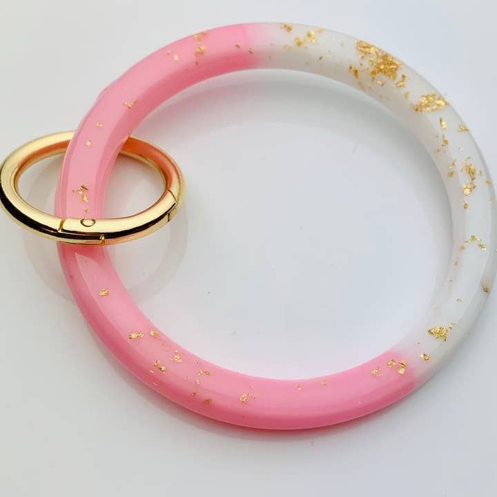 Rosa & vit nyckelring armband endast armband för wholesale av Shop Drip Express