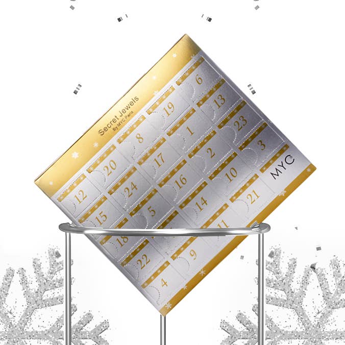 Calendario de Adviento Sorpresas: Chapado en Rodio y Cristal para venta al por mayor de CARALI / MYC Paris