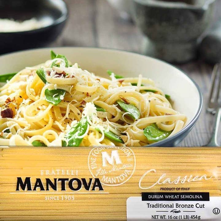Fine Italian Food - Wholesale Pasta - Mantova Bronze Cut Linguine Pasta, 1 lb.1