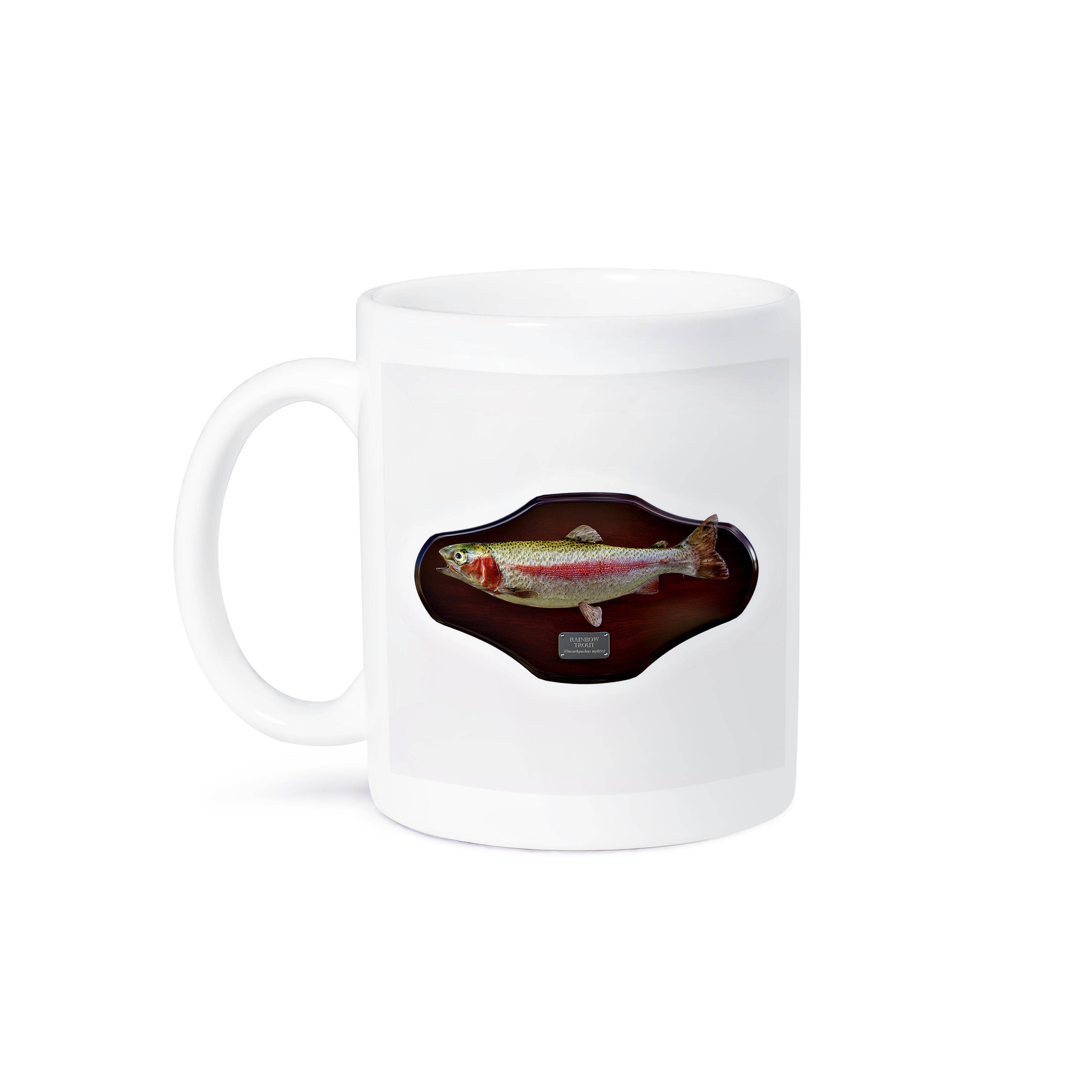 3dRose - Wholesale Coffee Mug - 3dRose, A fishing trophy of a Rainbow trout mounted on a Mahogany plaque, Mug8
