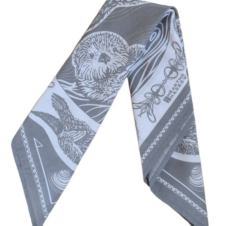 Hearth and Harrow - Wholesale Bandana - Uniseks - Otter Bandana - 100% katoen - Nautische print - Hanky Ascot 4
