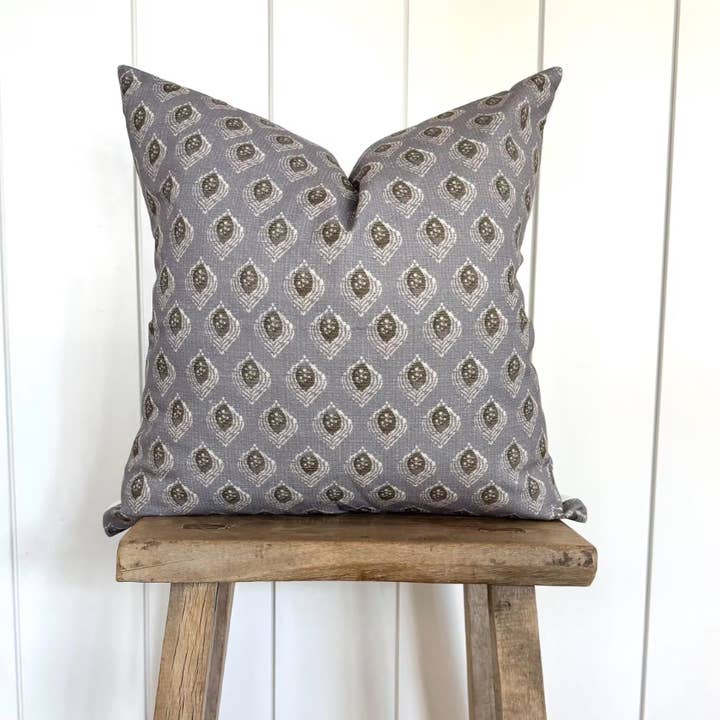 Cloth & Coast - Wholesale Throw Pillow Cover - Blue Green White Handblock Pillow Cover | 100% Cotton