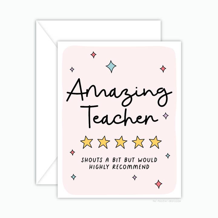 Amazing Teacher Greeting Card, Teacher Appreciation Gift for wholesale by Purple Ink Paperie