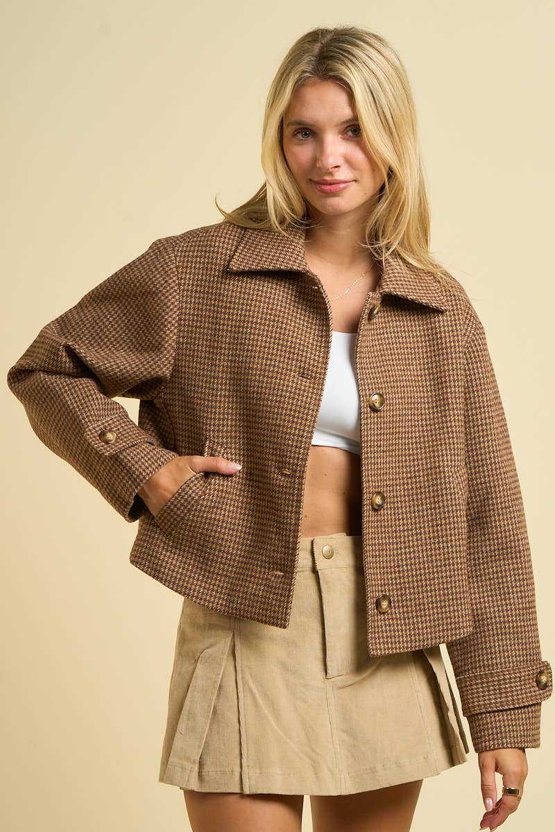 ANWND - Venta al por mayor Chaqueta - Mujer - 2819 - Chaqueta Corta de Pata de Gallo3