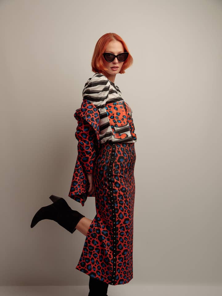 Caye Blue Studded Skirt for wholesale by Chill&Buy