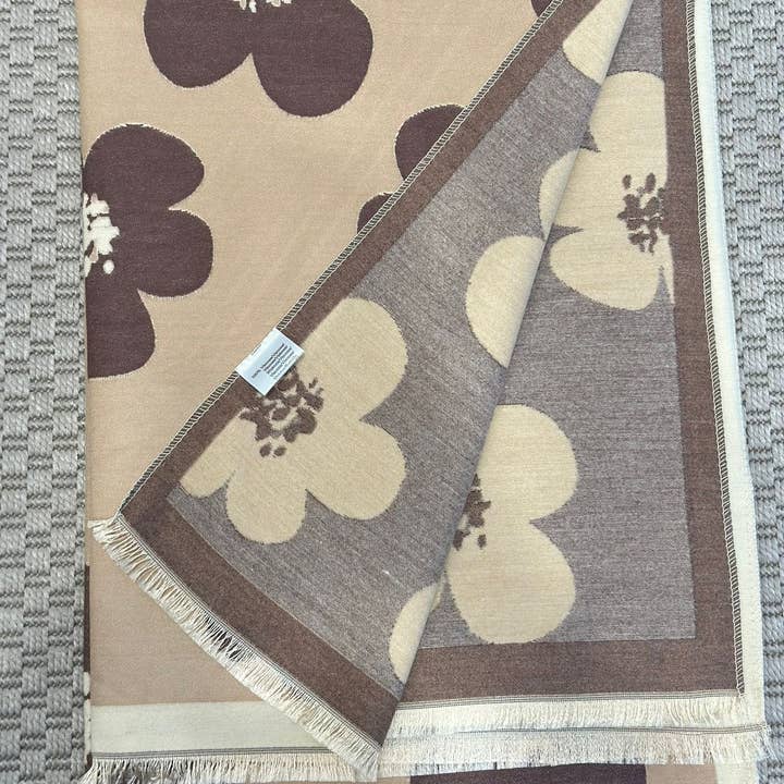 ADORA - Wholesale Scarf - Women's - double-faced floral scarf3