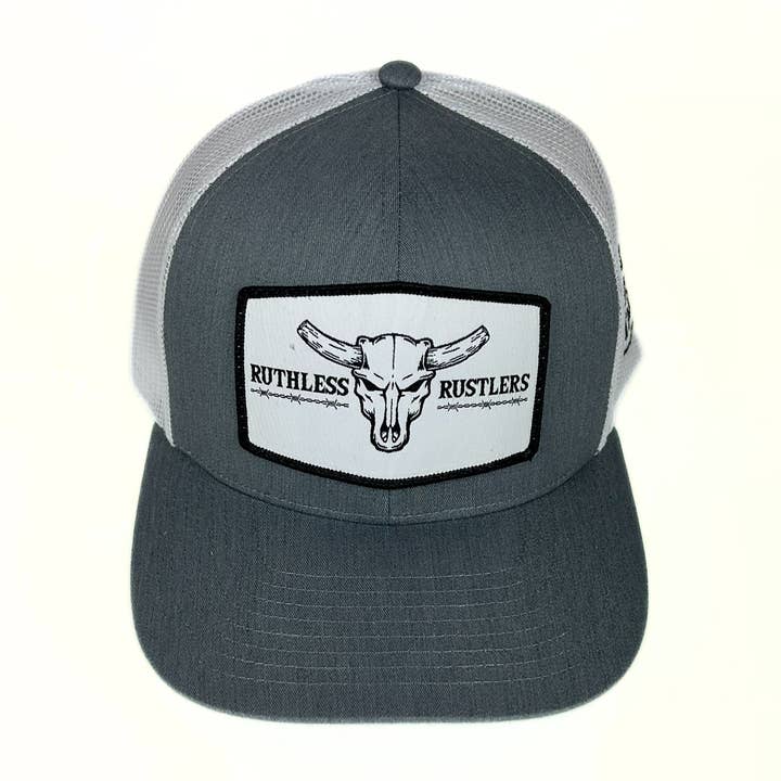 Ruthless Rustlers - Wholesale Trucker Hat - Unisex - RR Trucker Cap | Heather/White